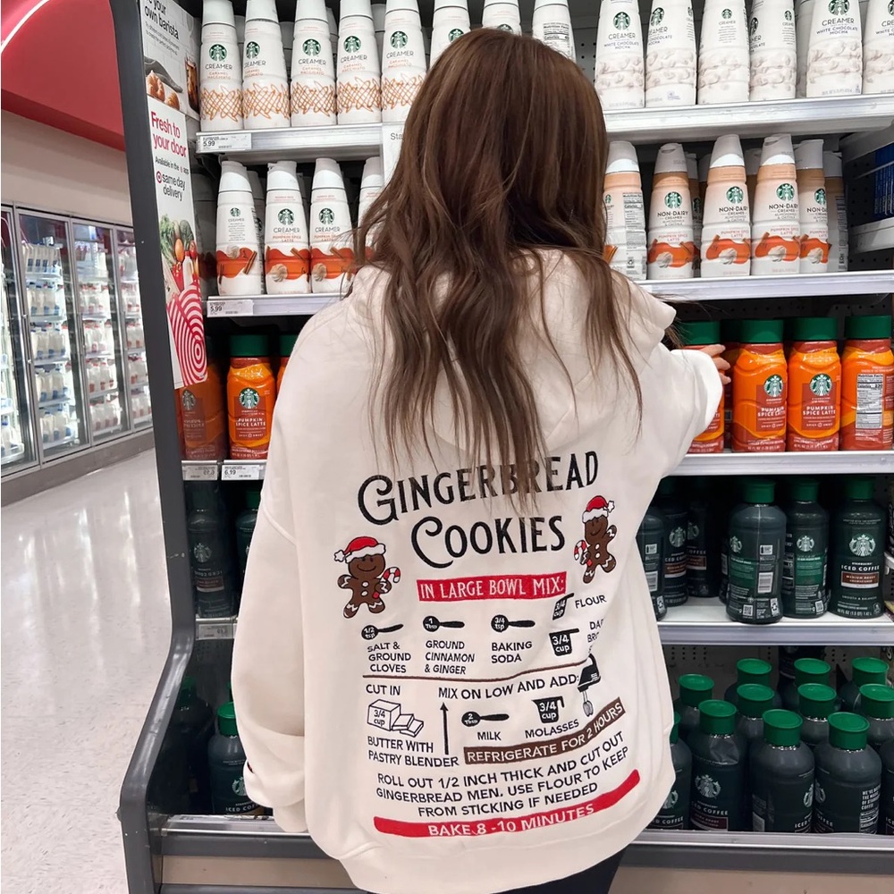 Gingerbread Recipe Cookies Graphic Hoodie